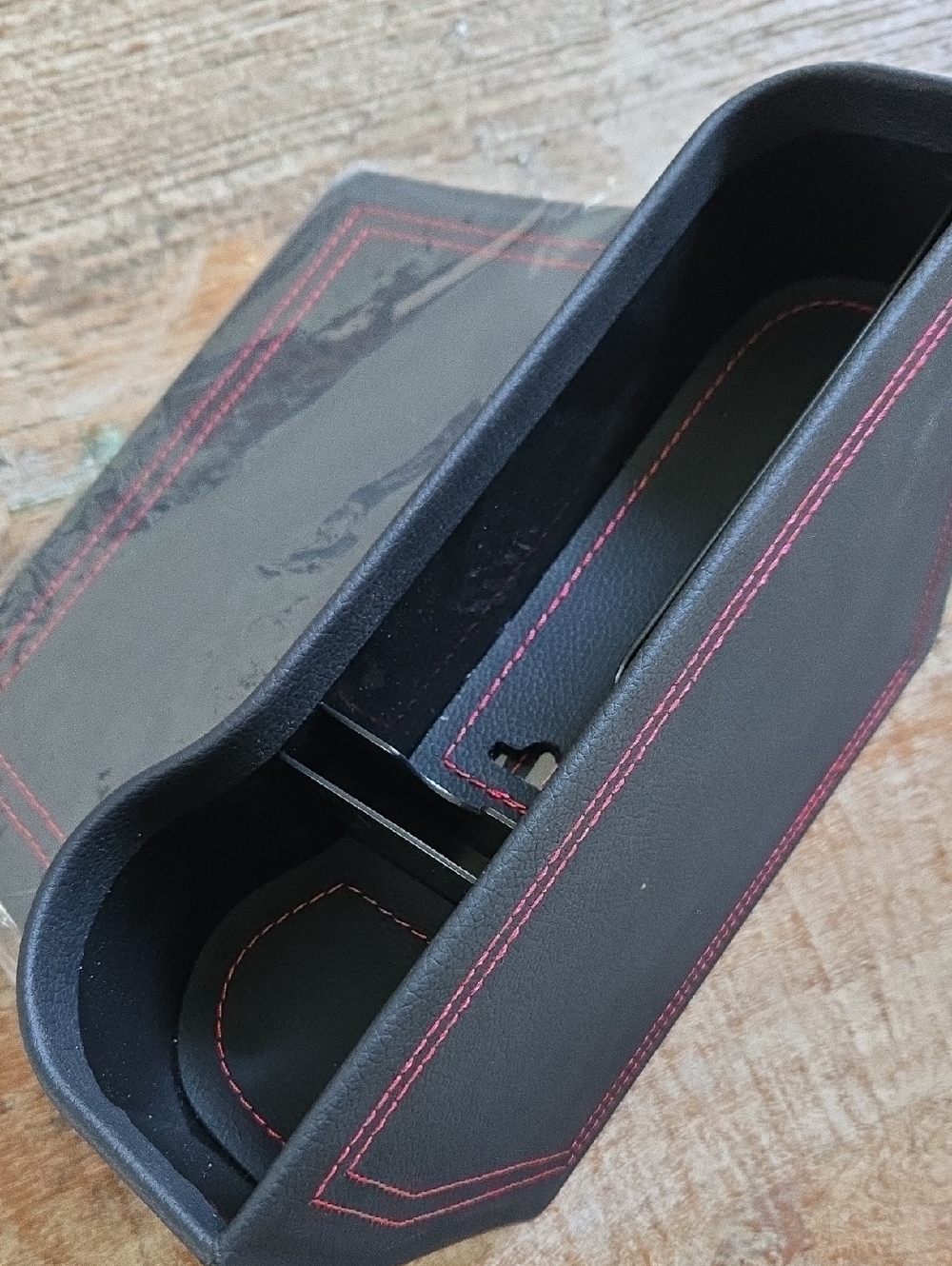 NWT Universal Leather Car Seat Gap Organizer Box Set of 2. (BIN 009)